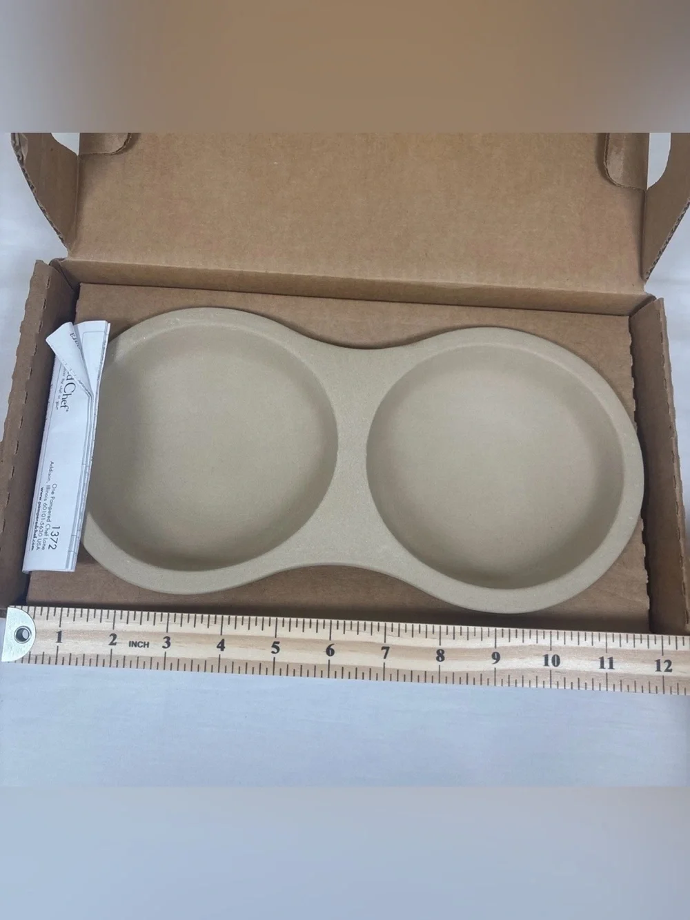 Pampered Chef Stoneware Microwave Egg Cooker DoubleCooker 1372 NEW/NIB w/instxns